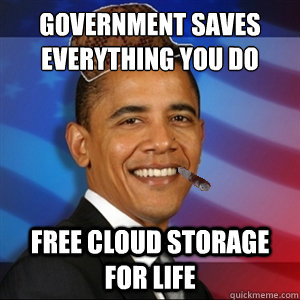 Government Saves EVERYTHING YOU DO FREE CLOUD STORAGE FOR LIFE  