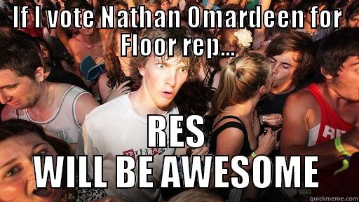 IF I VOTE NATHAN OMARDEEN FOR FLOOR REP... RES WILL BE AWESOME Sudden Clarity Clarence