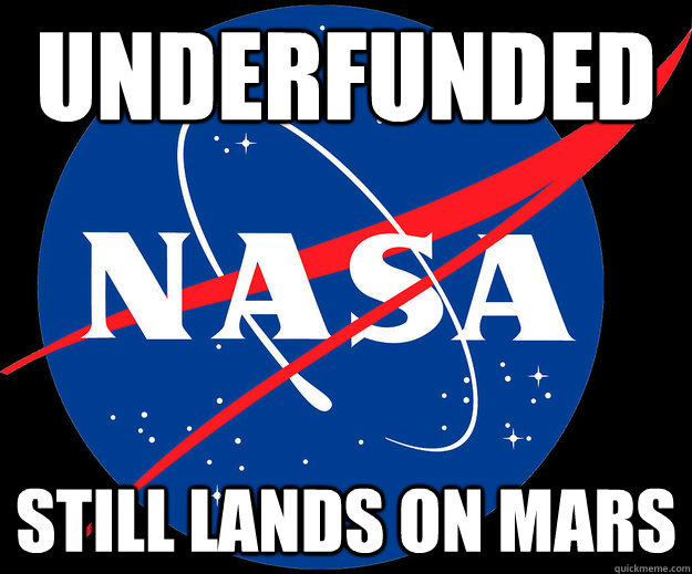 underfunded still lands on mars   