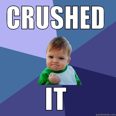 CRUSHED IT Success Kid