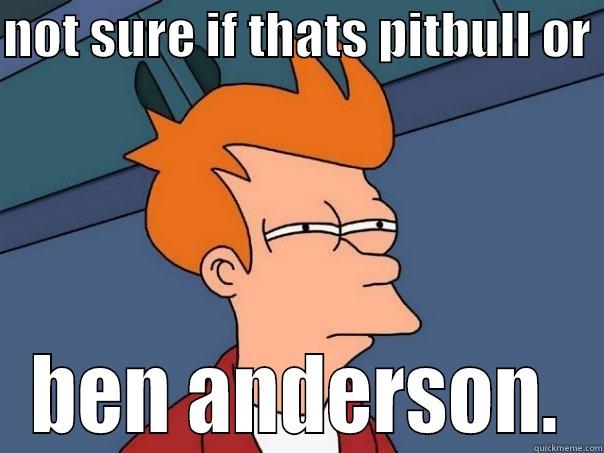 NOT SURE IF THATS PITBULL OR  BEN ANDERSON. Futurama Fry