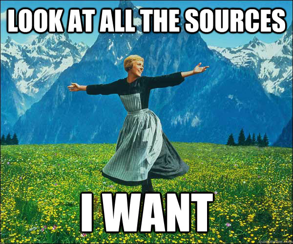 look at all the sources I WANT  Look At All The Fucks I Give