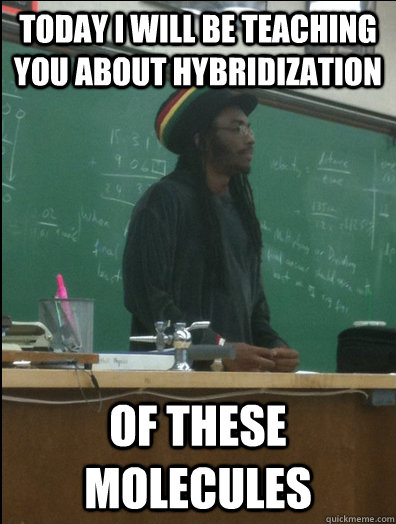 today I will be teaching you about hybridization  of these molecules  Rasta Science Teacher