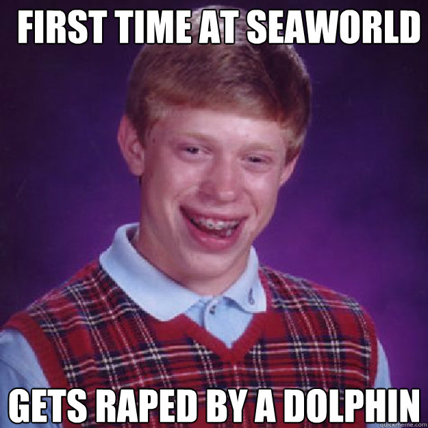 First time at Seaworld gets raped by a dolphin  