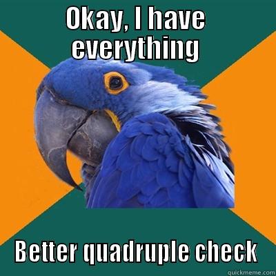 Parrot mind games - OKAY, I HAVE EVERYTHING BETTER QUADRUPLE CHECK Paranoid Parrot
