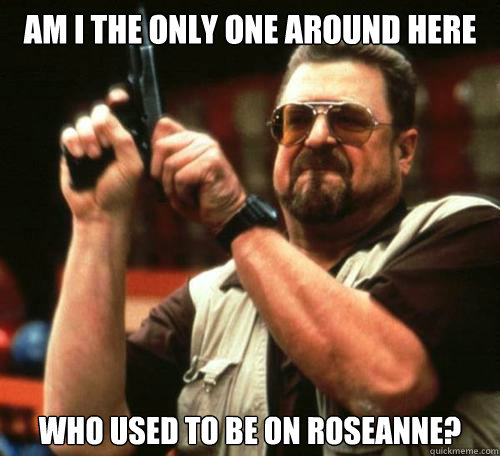 Am I the only one around here who used to be on roseanne?  