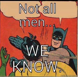 NOT ALL MEN... WE KNOW. Slappin Batman