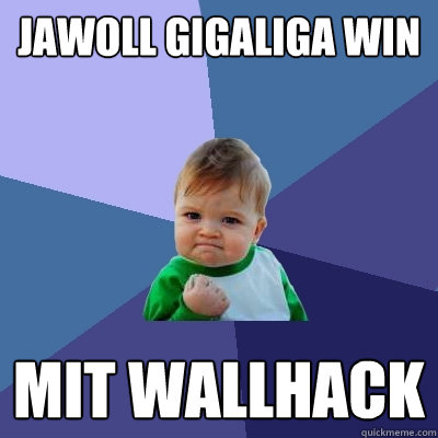 jawoll gigaliga win mit wallhack  Success Kid