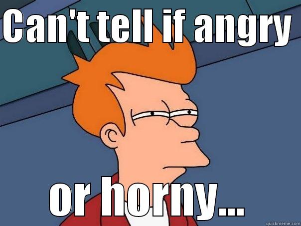 CAN'T TELL IF ANGRY  OR HORNY... Futurama Fry