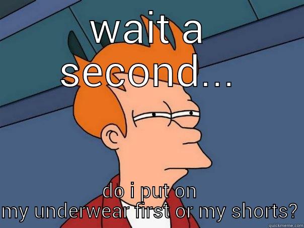 WAIT A SECOND... DO I PUT ON MY UNDERWEAR FIRST OR MY SHORTS? Futurama Fry