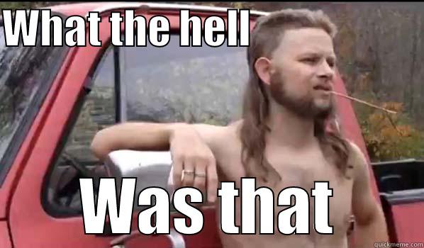 WHAT THE HELL                       WAS THAT Almost Politically Correct Redneck