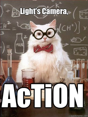 Light's Camera,  AcTiON  Chemistry Cat