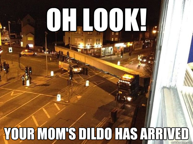 Oh look! Your mom's dildo has arrived - Oh look! Your mom's dildo has arrived  Moms Dildo
