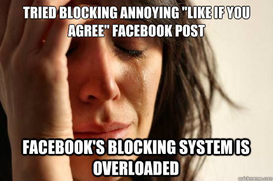 Tried blocking annoying 