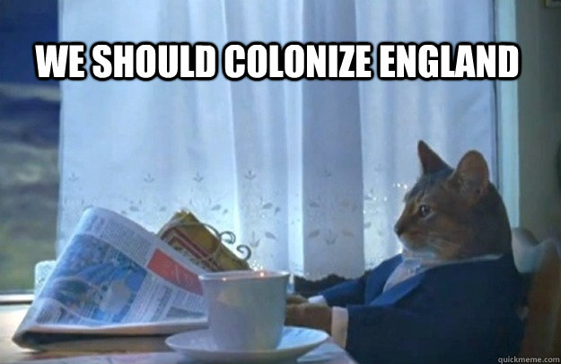  We should colonize England  Sophisticated Cat
