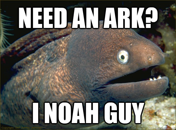 Need an ark? I Noah guy  Bad Joke Eel