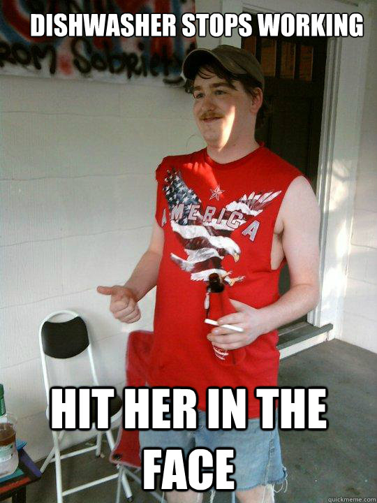 dishwasher stops working hit her in the face  Redneck Randal