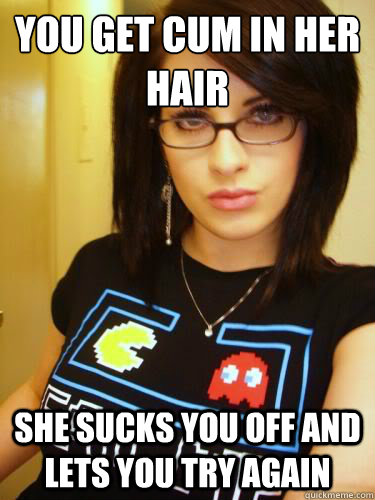You get cum in her hair She sucks you off and lets you try again - You get cum in her hair She sucks you off and lets you try again  Cool Chick Carol