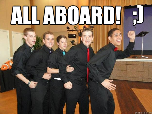All aboard! ;)  LOLTRAIN