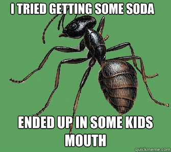 I tried getting some soda Ended up in some kids mouth  