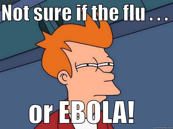 NOT SURE IF THE FLU . . .  OR EBOLA!  Futurama Fry
