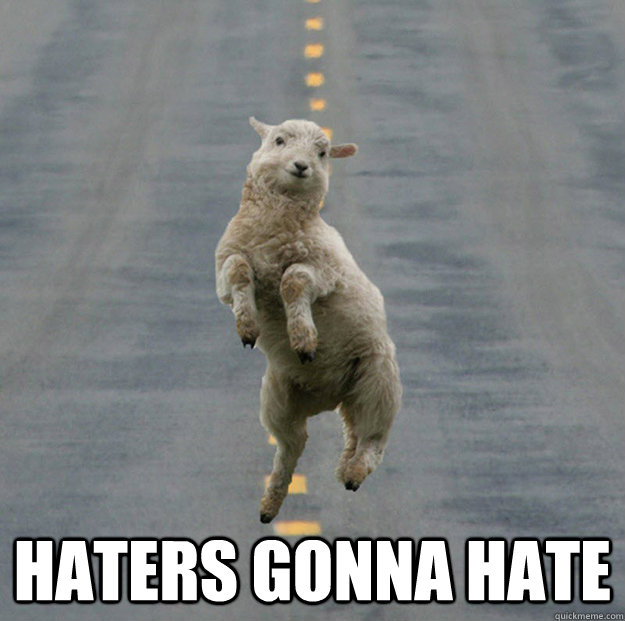  Haters gonna hate  