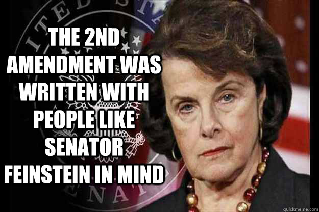 The 2nd Amendment was written with people like Senator Feinstein in mind  