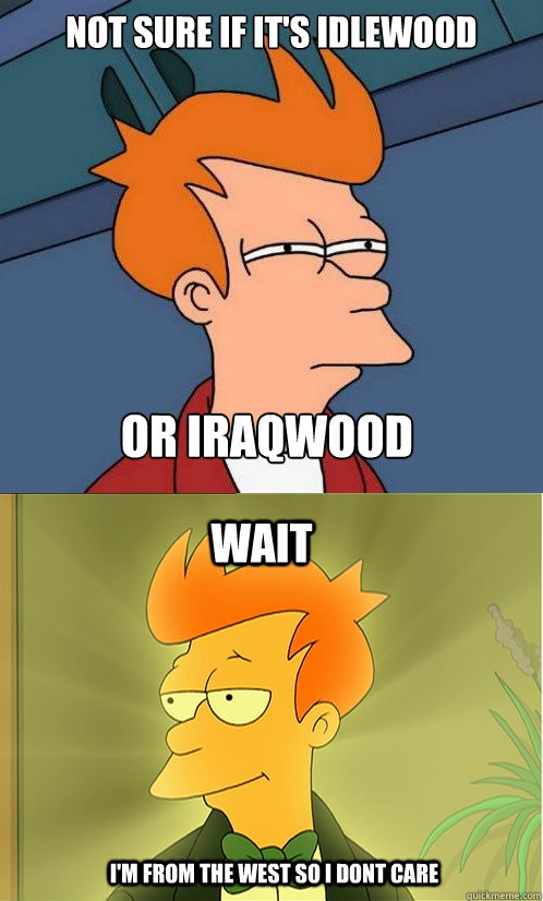 not sure if it's idlewood or iraqwood wait i'm from the west so i dont care  Enlightened Fry