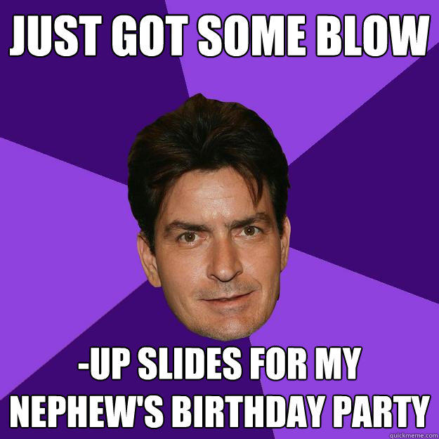 just got some blow -up slides for my nephew's birthday party - just got some blow -up slides for my nephew's birthday party  Clean Sheen