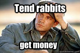 Tend rabbits get money  