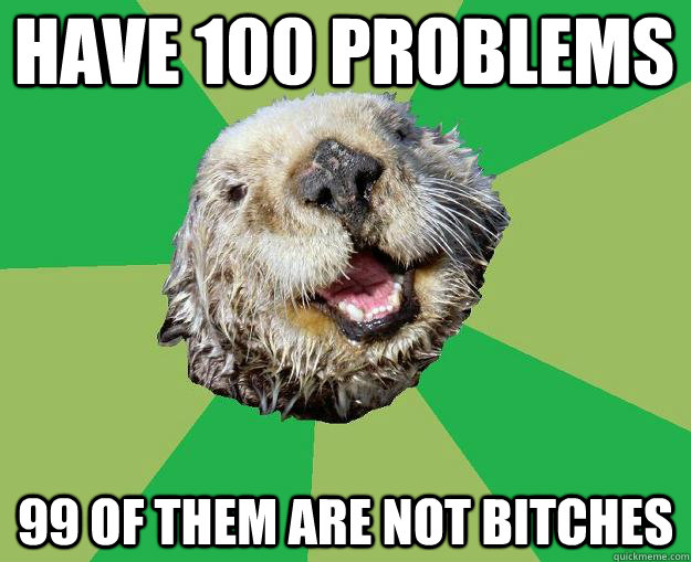 HAVE 100 PROBLEMS 99 OF THEM ARE NOT BITCHES  OCD Otter