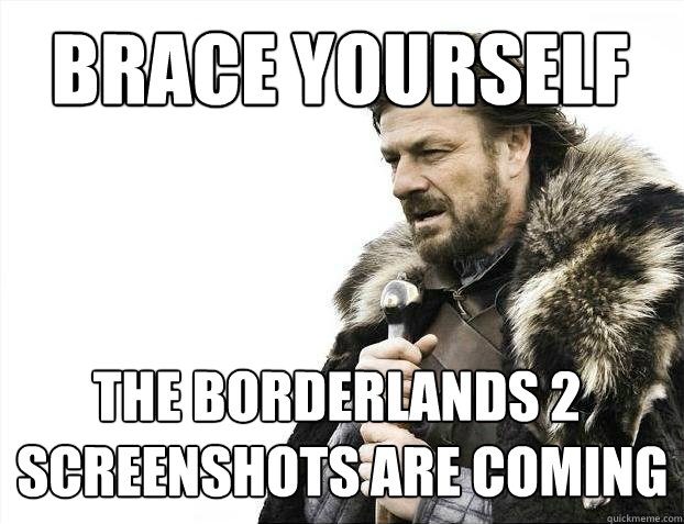 BRACE YOURSELF THE BORDERLANDS 2
 SCREENSHOTS ARE COMING  BRACE YOURSELF SOLO QUEUE