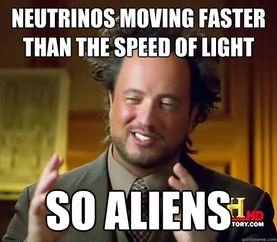 Neutrinos Moving Faster Than the Speed of Light So Aliens  Ancient Aliens