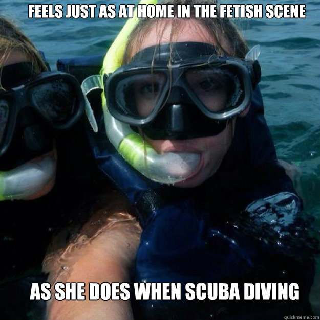 Feels just as at home in the fetish scene  as she does when scuba diving - Feels just as at home in the fetish scene  as she does when scuba diving  scuba Emma