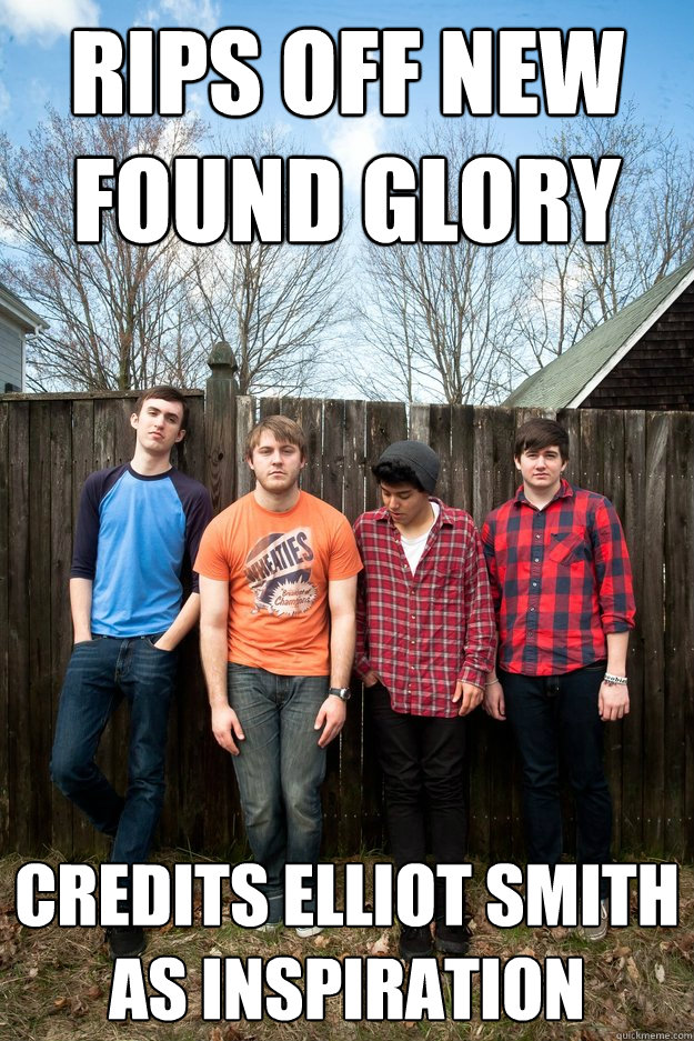 rips off new found glory credits elliot smith as inspiration   