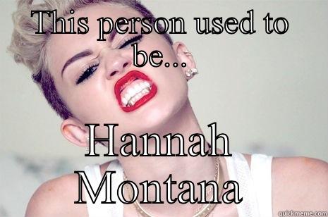 THIS PERSON USED TO BE... HANNAH MONTANA Misc