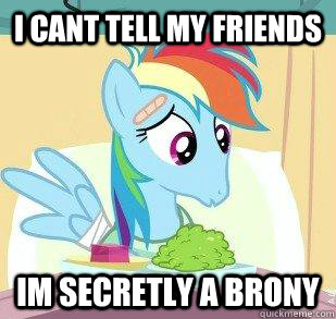 I cant tell my friends im secretly a brony  My little Pony Friendship is magic