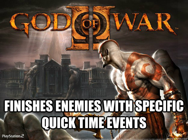  Finishes enemies with specific quick time events -  Finishes enemies with specific quick time events  Misc