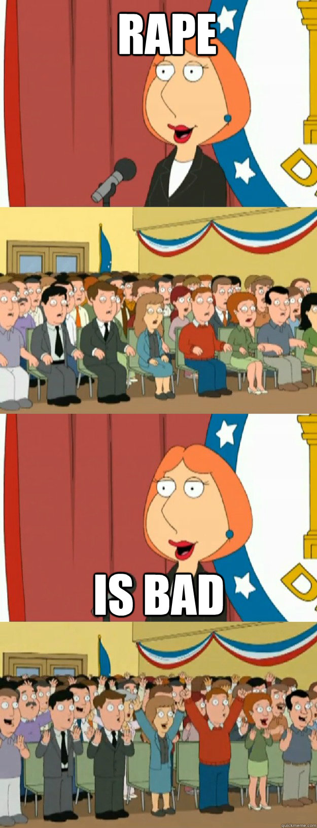 rape is bad  Lois Griffin