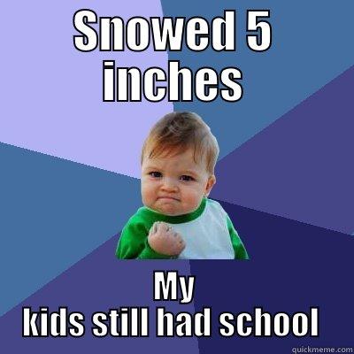 SNOWED 5 INCHES MY KIDS STILL HAD SCHOOL  Success Kid