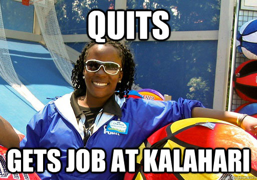 quits gets job at kalahari  Cedar Point employee
