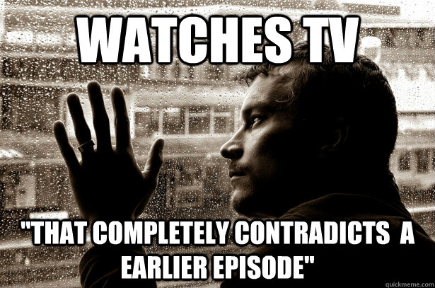 Watches TV 