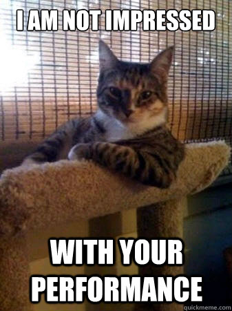 I am not impressed  With your performance - I am not impressed  With your performance  The Most Interesting Cat in the World