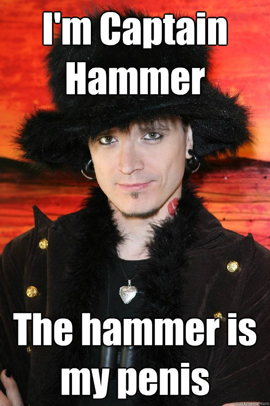 I'm Captain Hammer  The hammer is my penis  Lolgame
