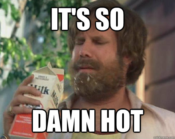 It's so Damn hot  Anchorman