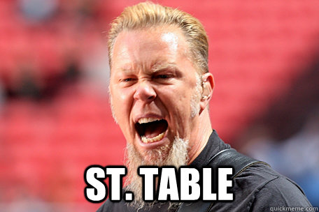  St. Table  I AM THE TABLE - James Hetfield