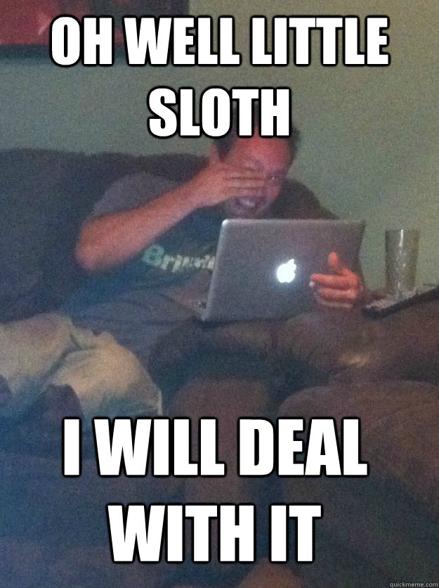 OH WELL LITTLE SLOTH I WILL DEAL WITH IT - OH WELL LITTLE SLOTH I WILL DEAL WITH IT  MEME DAD