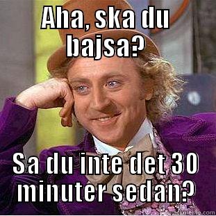AHA, SKA DU BAJSA? SA DU INTE DET 30 MINUTER SEDAN? Creepy Wonka