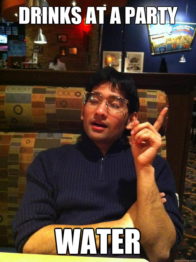 DRINKS AT A PARTY WATER  