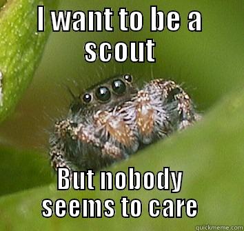 I WANT TO BE A SCOUT BUT NOBODY SEEMS TO CARE Misunderstood Spider